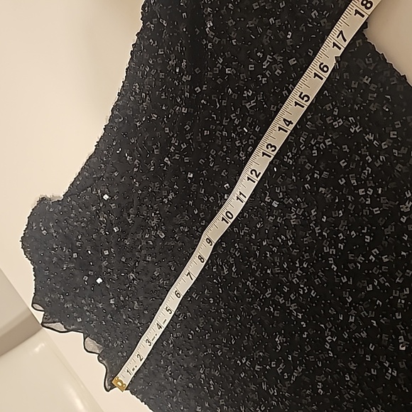 Women's Jkara Black Beaded Dress Size 8 - Picture 9 of 11